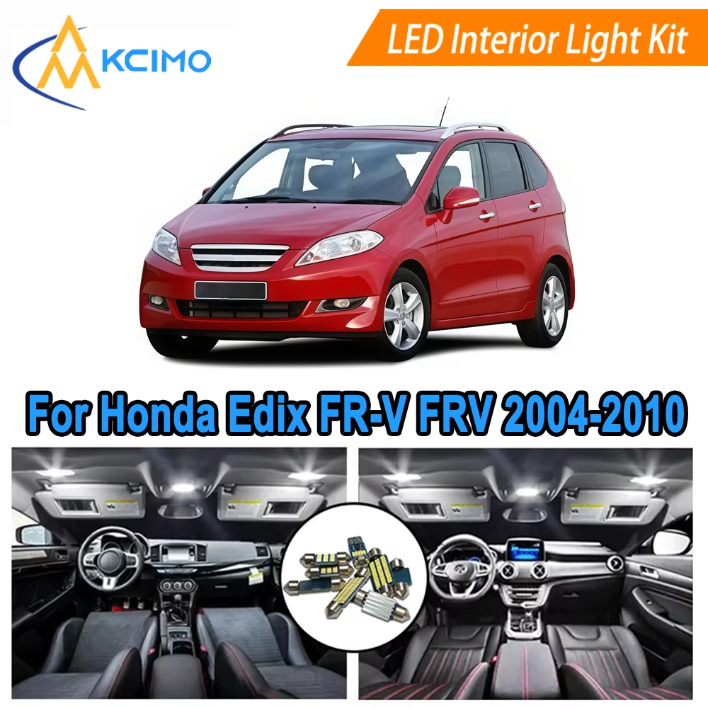 Interior Lights LED Bulbs For Honda Edix FR-V FRV 2004-2010 Dome Map Door Lights, License Plate Light, Trunk Light Bulbs