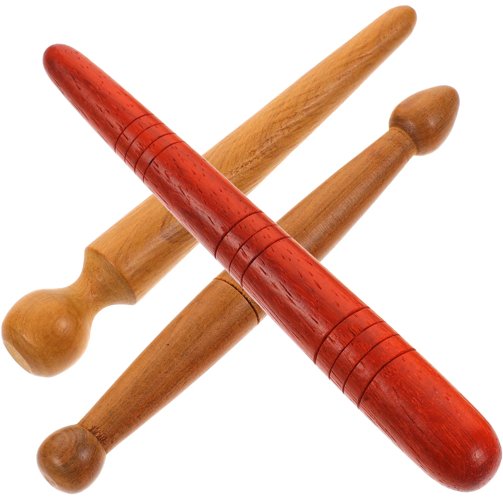 3 Pcs Hand Tools Foot Massager Wooden Acupuncture Stick Whole Body Manual Reflexology