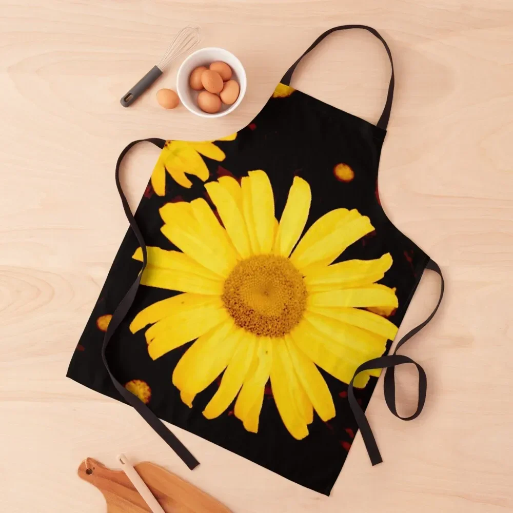

Daisies 2 Apron cooks clothes man chef uniform custom women's kitchen work gowns for women cleaning Apron