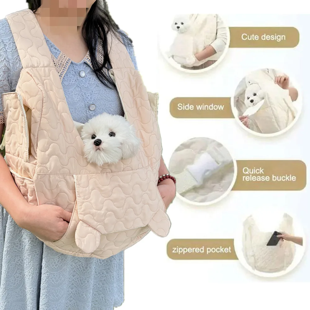 Borsa Trasportino Per Cani E Gatti Con Tracolla Regolabile – Traspirante, Impermeabile, Con Tasca E Finestra Di Visibilità - Foto 3