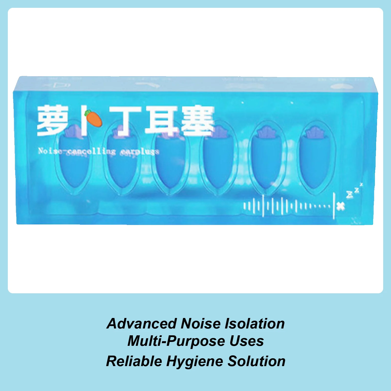 

Ear Plugs 6 Pieces Sleeping Noise Cancelling Ear Plugs Waterproof Soft Hearing Protection Carrot Shape Earbuds With Storage Case