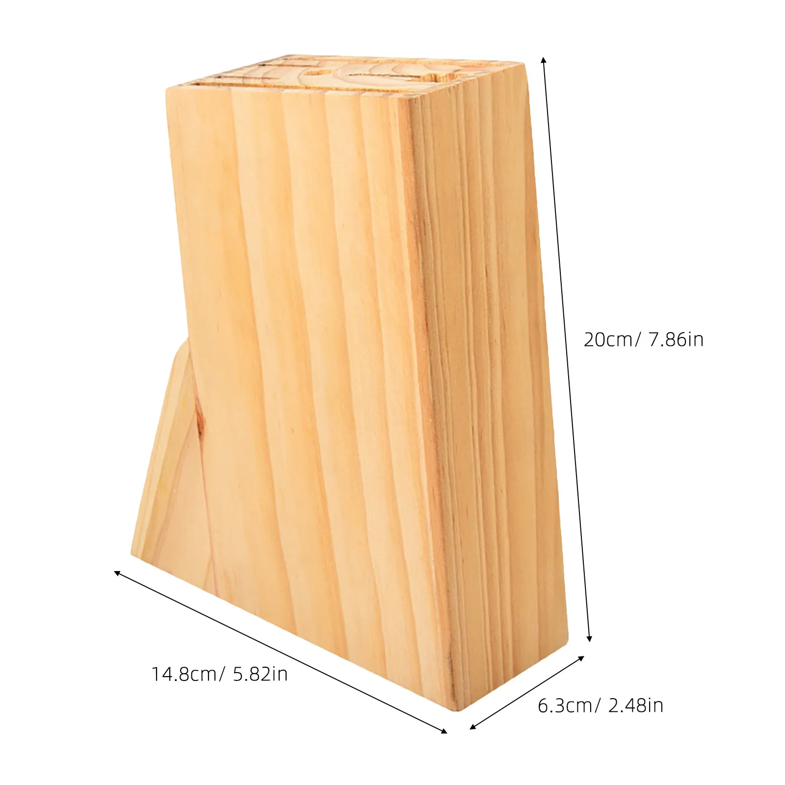 Eco Friendly Wooden Cutter Stand Kitchen Cutter Block Storage Rack for All Sizes Knives Scissors Tidy Countertop Organizer Tool