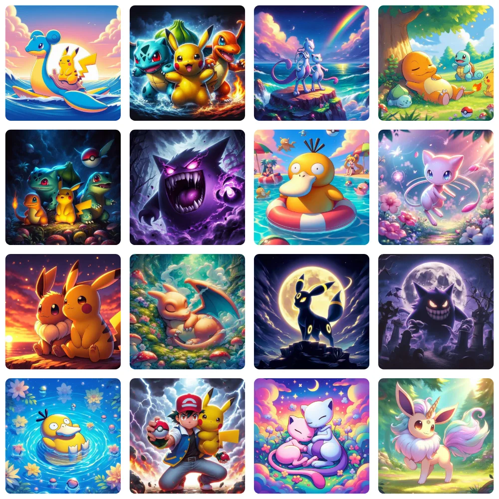 Photo Mosaic Print - Japan Cartoon Pokemon Diamond Painting Kits
