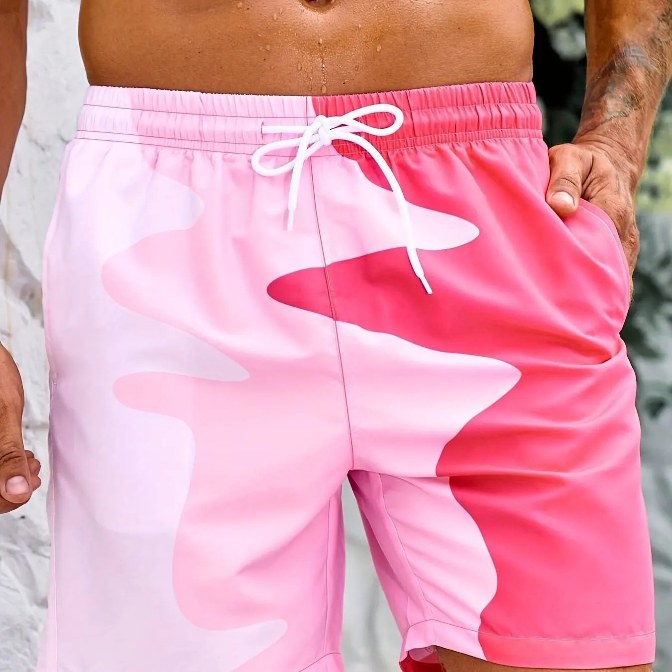 Men\'s Summer Sports Shorts Quick Drying Pants Fashion Color Block Sport Pants Gym Pant Workout Pant Men Women Beach Short Pants