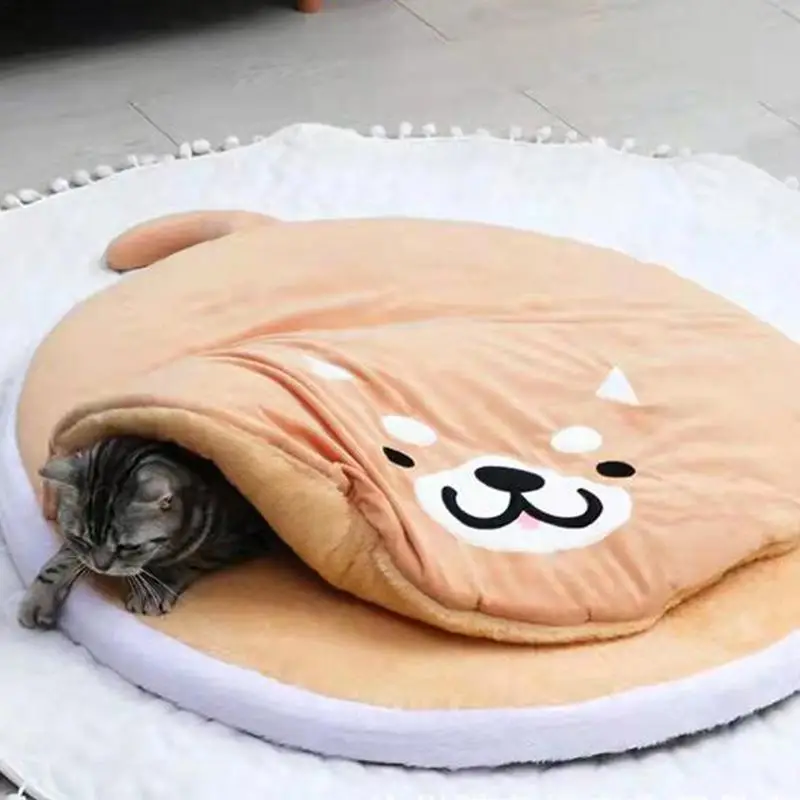 Cave Bed Dog Burrow Cave Bed Calming Pad For Small Dogs Sleeping Mat For Puppy Cat Cozy Puppy Bed For Kennel Bed Sofa Pet