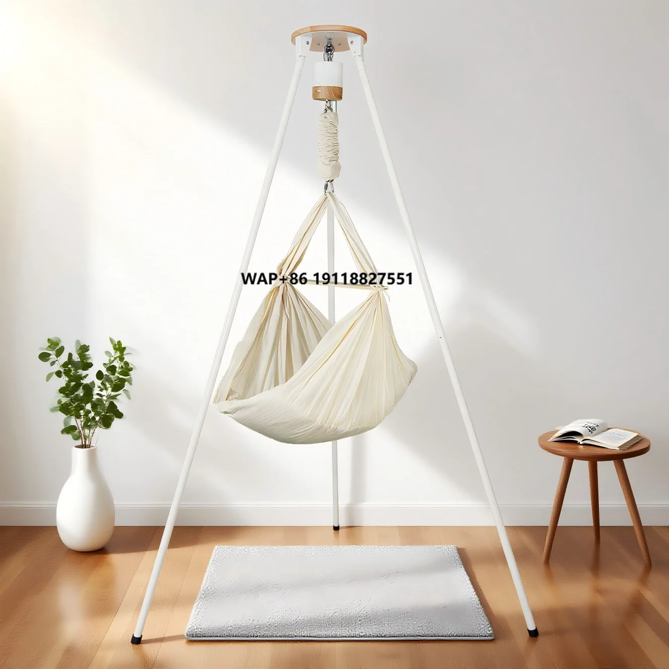 

Electric Cradle Hammock Baby Metal Stand Foldable Indoor/Outdoor Living Room Furniture for Gym Use