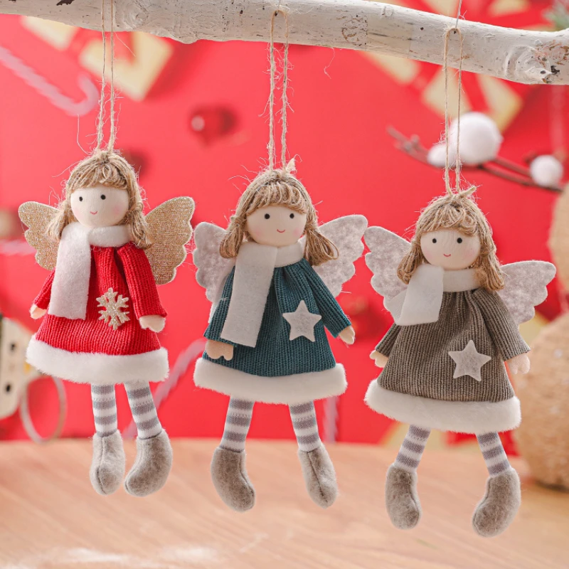 Christmas Dolls Angel Pendant Ornaments Christmas Tree Decorations Christmas Decorations for Home Kids Gift Happy New Year 2023