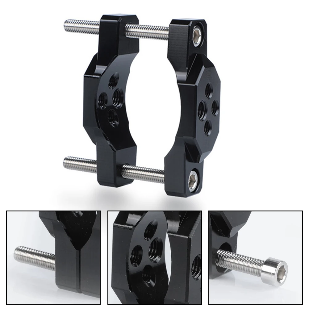 

Mount Bracket Handlebar Bumper 17-54mm 1PCS Aluminum Alloy Black Clamp Motorcycle High Quality Practical Quality