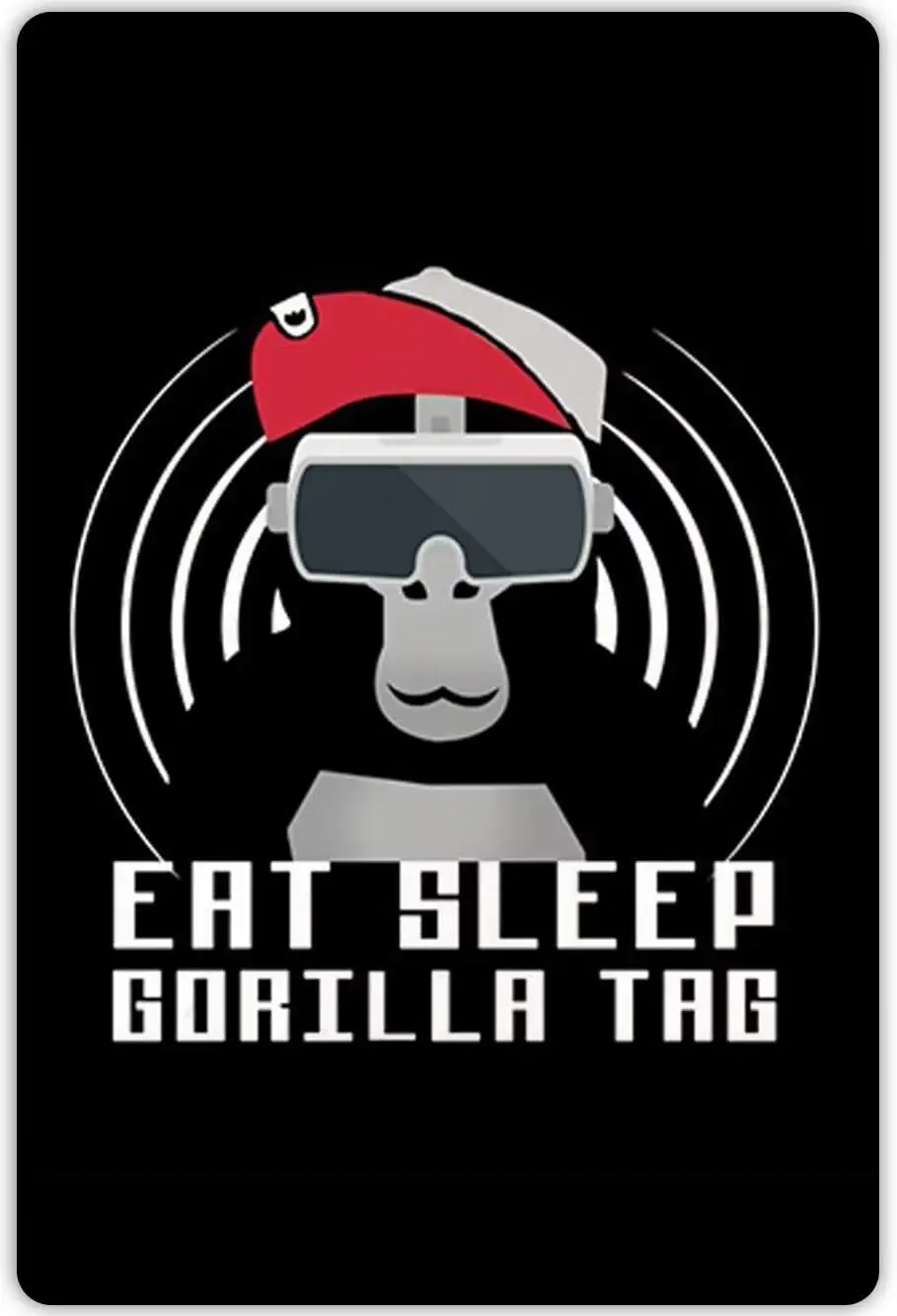 1pcs Retro Gorilla Tag Eat Sleep Metal Poster Game Merch Gift Metal Tin Signs Vintage Plaque Wall Decor Gift For Home Kitchen Of