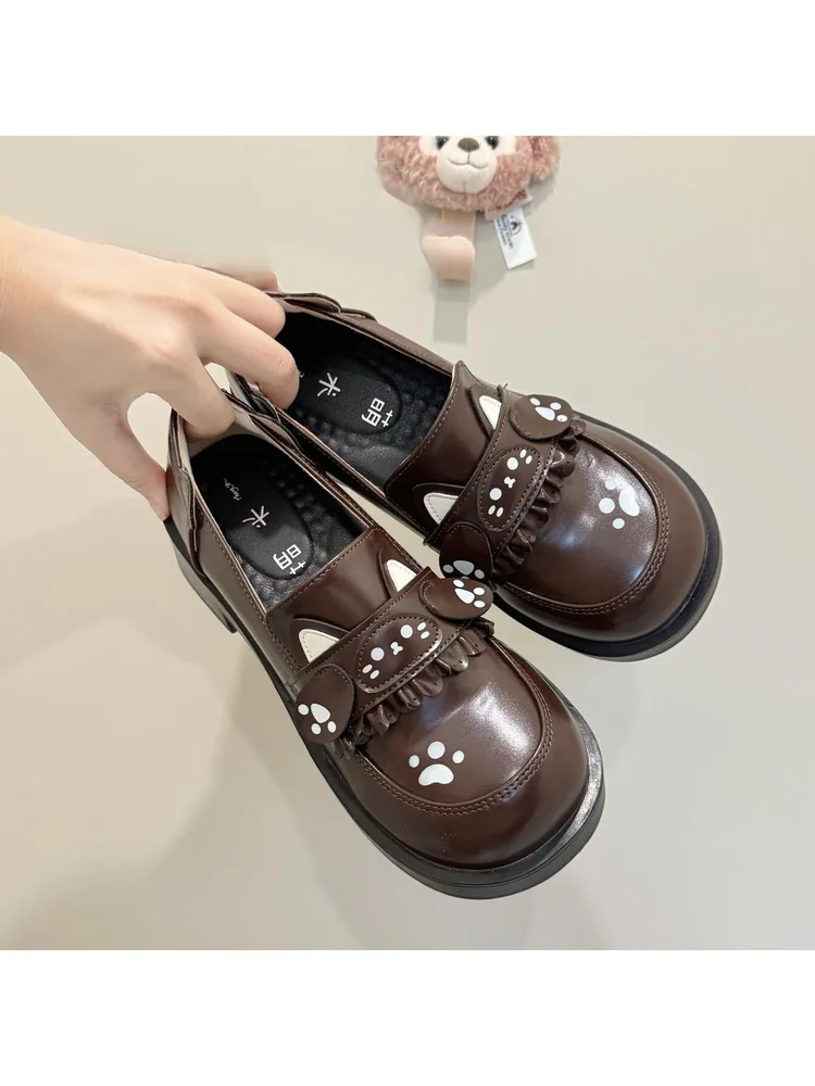 

Potby College Original Jk Student Basic Thick Soled Single Shoes Lolita Girls' Campus Mid Low Single Shoes