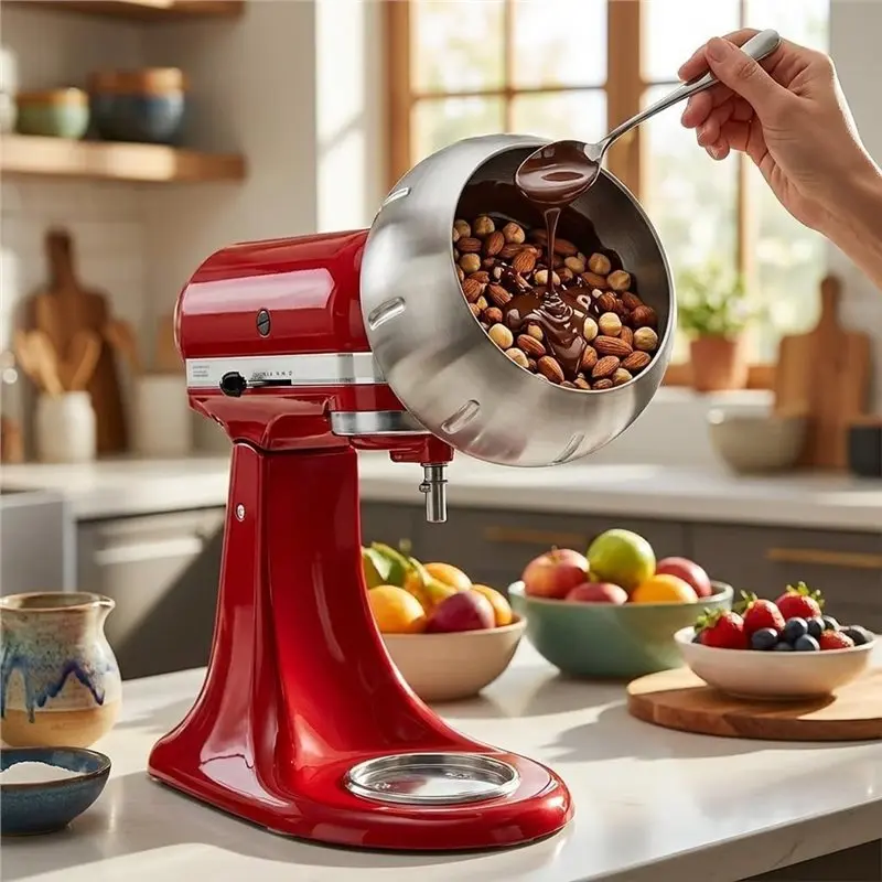A65T-Candy Chocolate Accessory For Coating Attachment For Kitchenaid Stand Mixer, Fits 4.5QT 5QT Tilt-Head Models, For Coating N