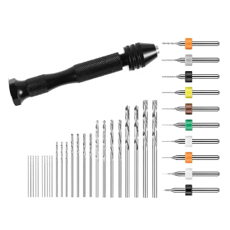 

Набор прецизионных ручных сверл ABVC 0.5-3.0 мм, мини-сверла, профессиональный набор из 36 предметов для роторных инструментов