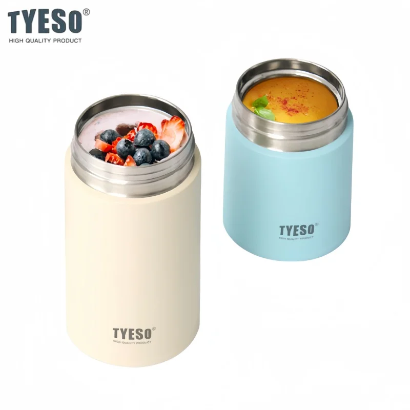 TYESO Mini Insulated Food Jar Breakfast Thermal Container Stainless Steel Pocket Porridge/Oat Stewing Cup Portable Thermos Cups