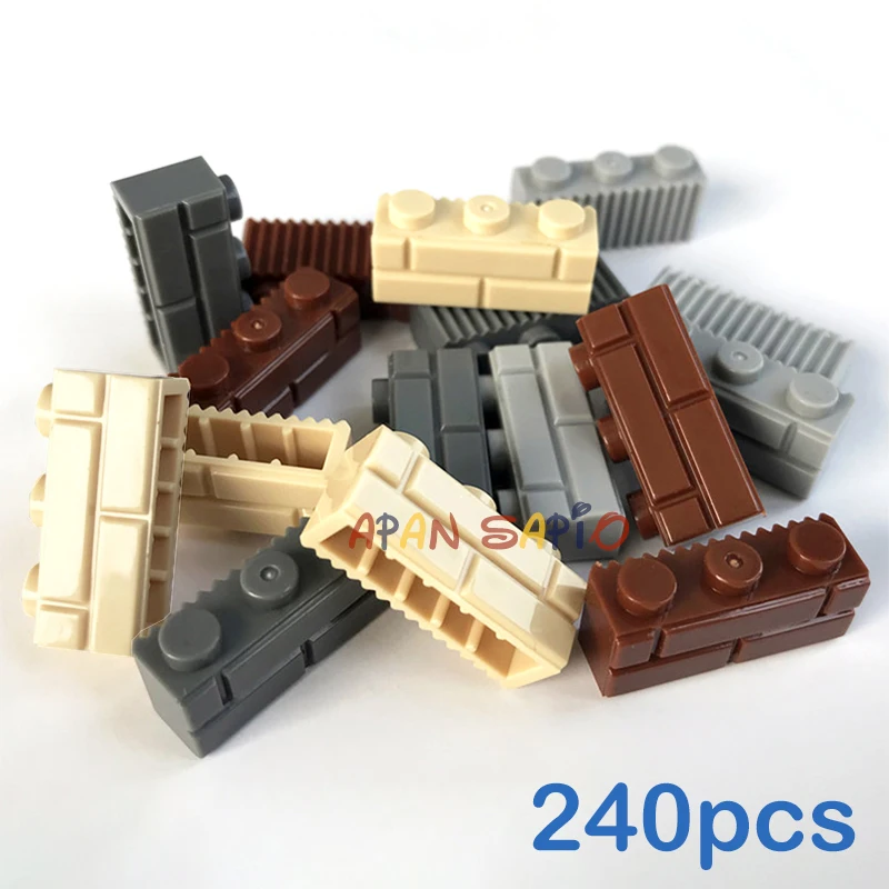 240pcs DIY Building Blocks Thick wall Figures Bricks 1x3 Dots Educational Creative Size Compatible With Brand Toys for Children