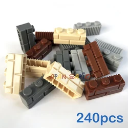 240 piezas de bloques de construcción DIY, figuras de pared gruesa, ladrillos, 1x3 puntos, tamaño educativo creativo, Compatible con juguetes de marca para niños