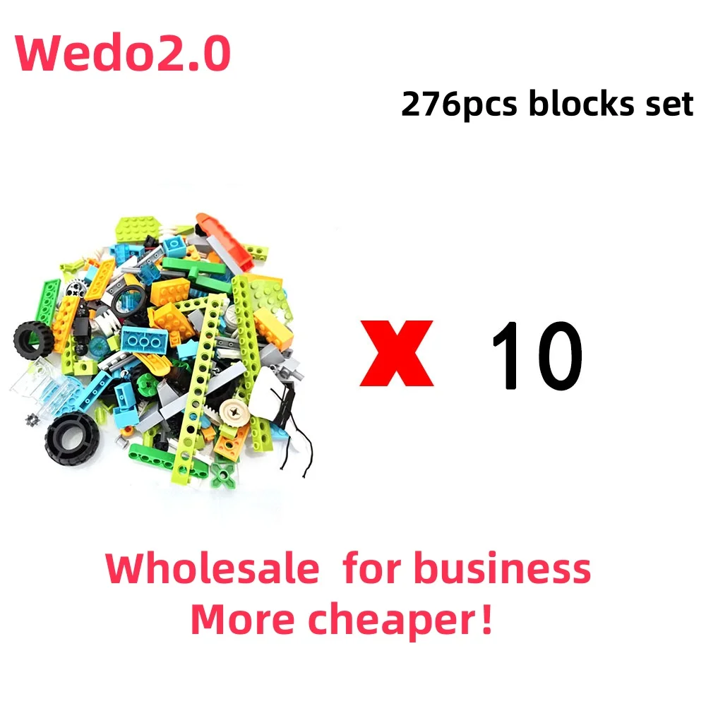 10 pz/set Mattoni Tecnici All'ingrosso per 45300 Compatibile per WeDo2.0 Giocattoli Educativi per Insegnare Blocchi di Costruzione per I Bambini