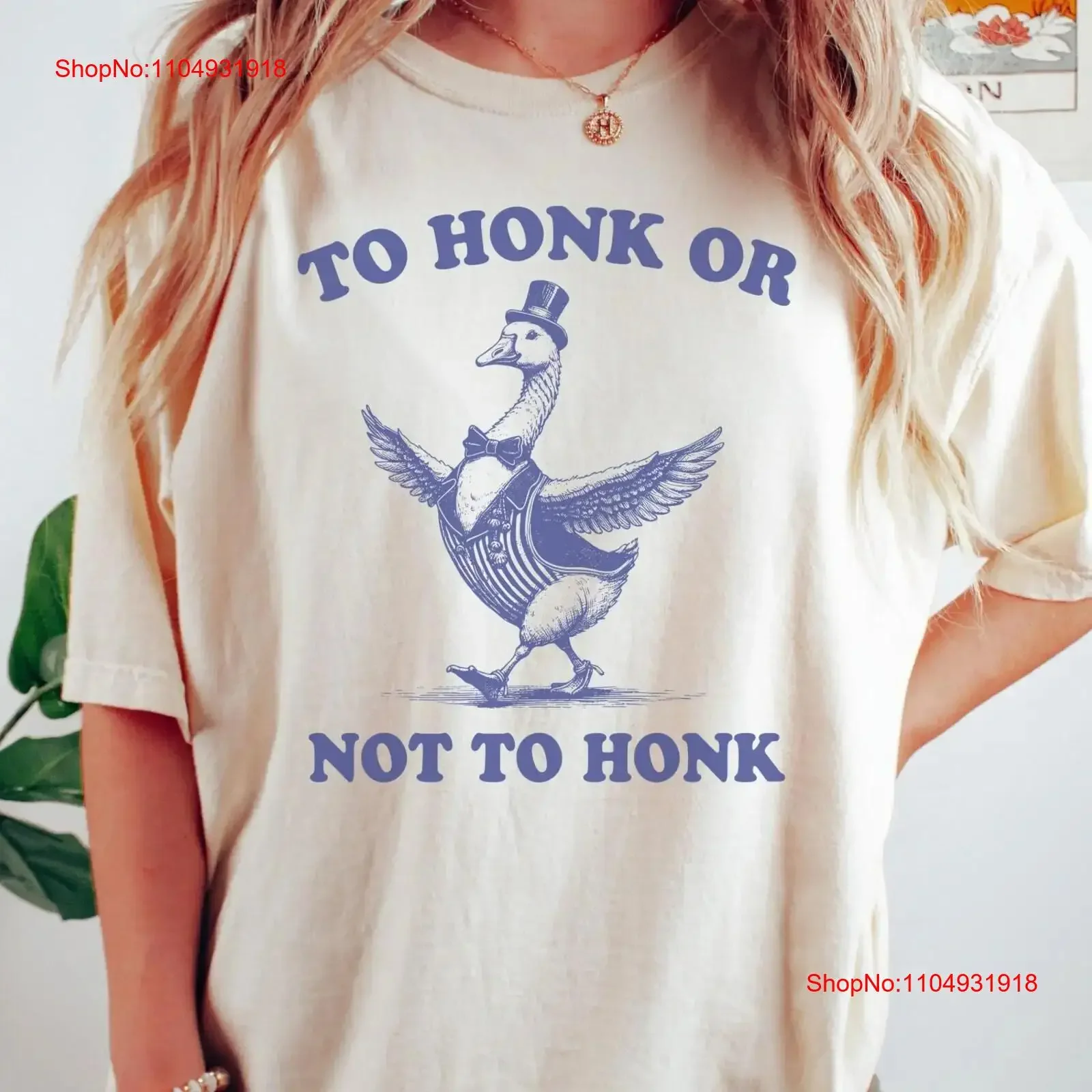

Vintage To Honk Or Not Goose T Shirt Retro Funny SweaT Lover vintage Washed Stretched Unisex Versatile Comfortable streetwear