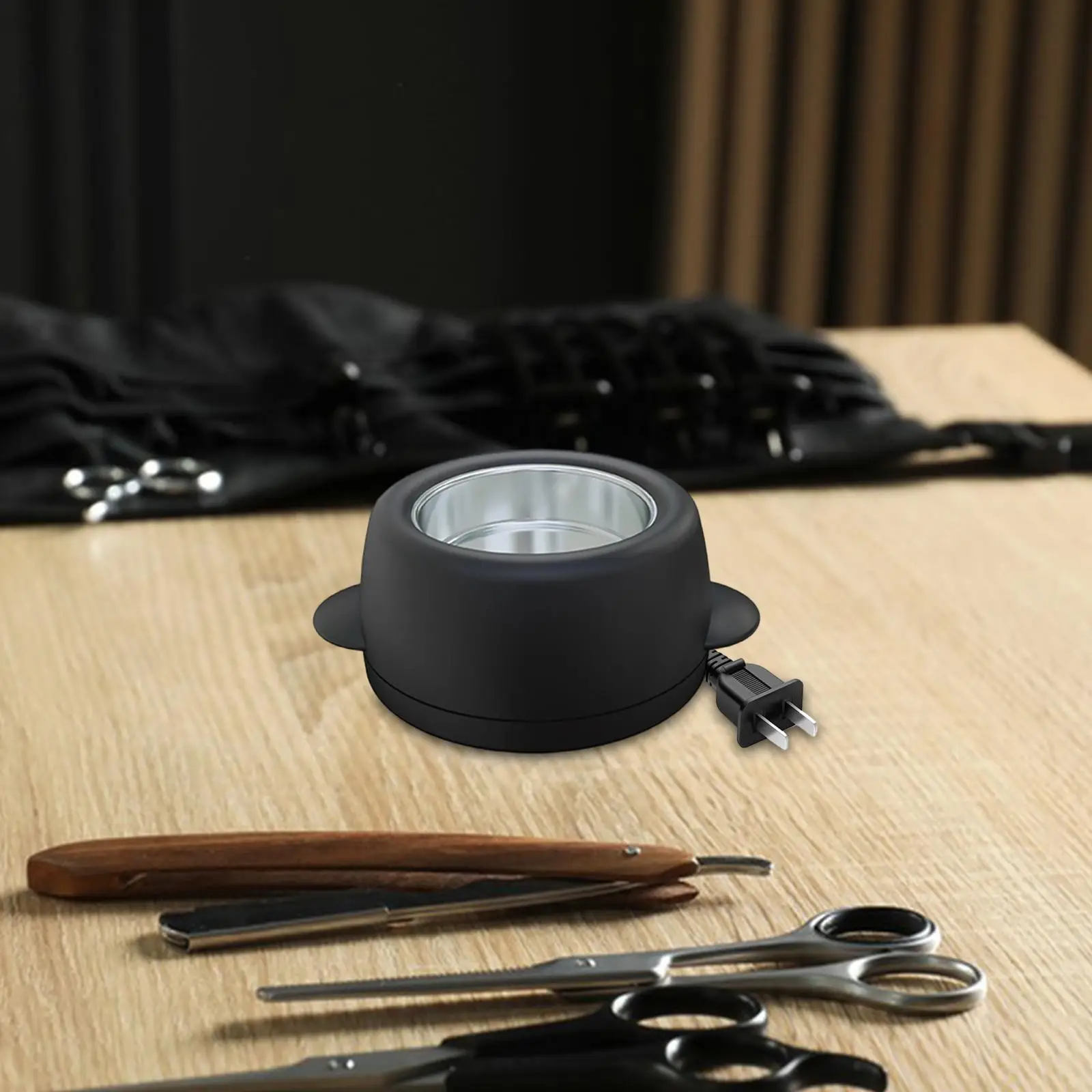 30W Hot Melt Glue Pot Black Compact Electric Glue Melter for Crafting DIY Keratin Beads Floral Dipping Skillet