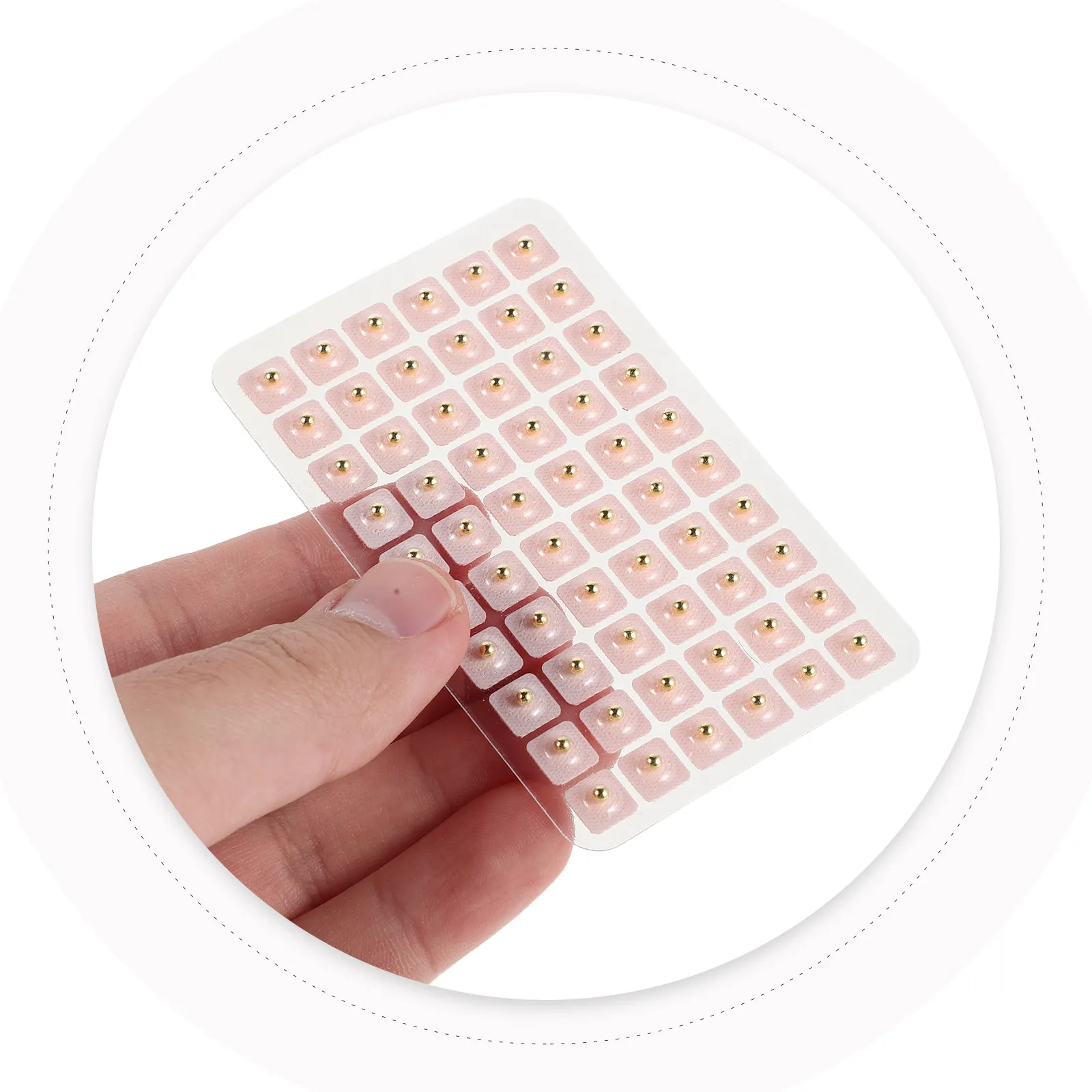 

600Pcs Acupoint Massage Ear Stickers Portable Auricular Pressure Point Stimulation Patches for Travel Home Relaxation Fatigue