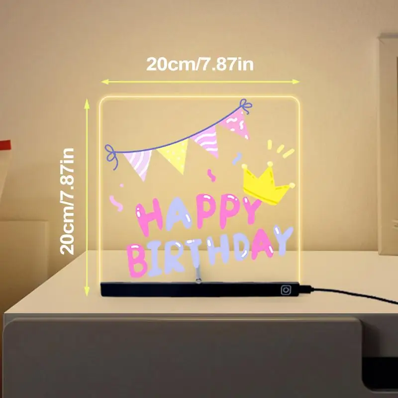 لوحات LED للكتابة على لوحات الرسم المضيئة، مفكرة أكريليك قابلة لإعادة الكتابة، مذكرة مذكرة متوهجة للمنزل، ألعاب الحرف اليدوية، ممارسة الطريق