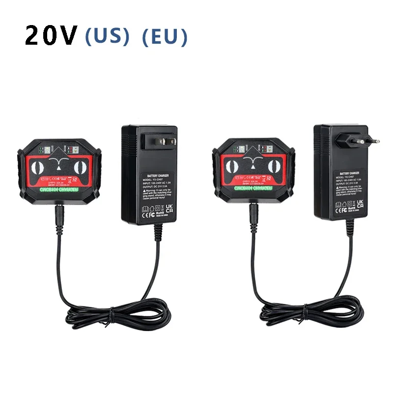 Split lithium battery charger for Craftsman 20v lithium battery CMCB202 CMCB204, optional US and European plugs