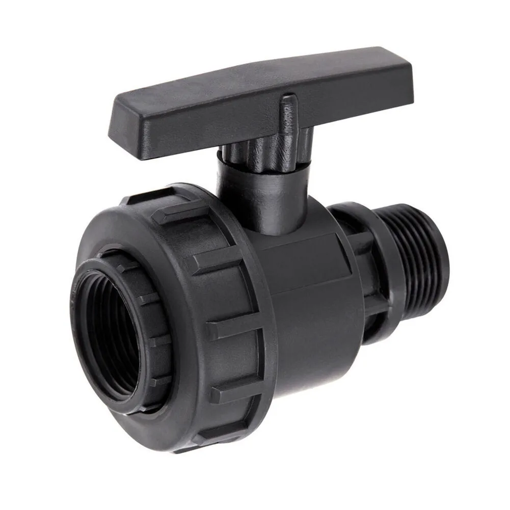 Plumbing Solution PP Threaded Fitting Ball Valve Resistant to Damage Female Thread x Male Thread Compression PE