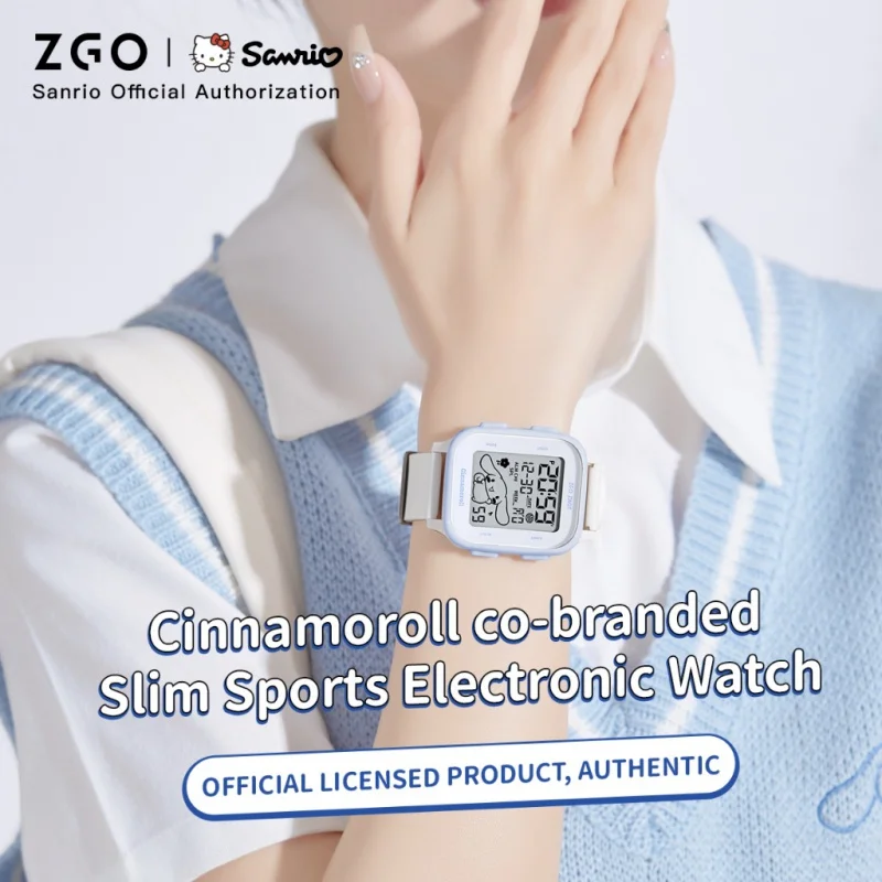 ZGO x Sanrio Cinnamoroll. Women\'s Watch. For Students and Girls. Children\'s Electronic Watch. Waterproof. Model 878.