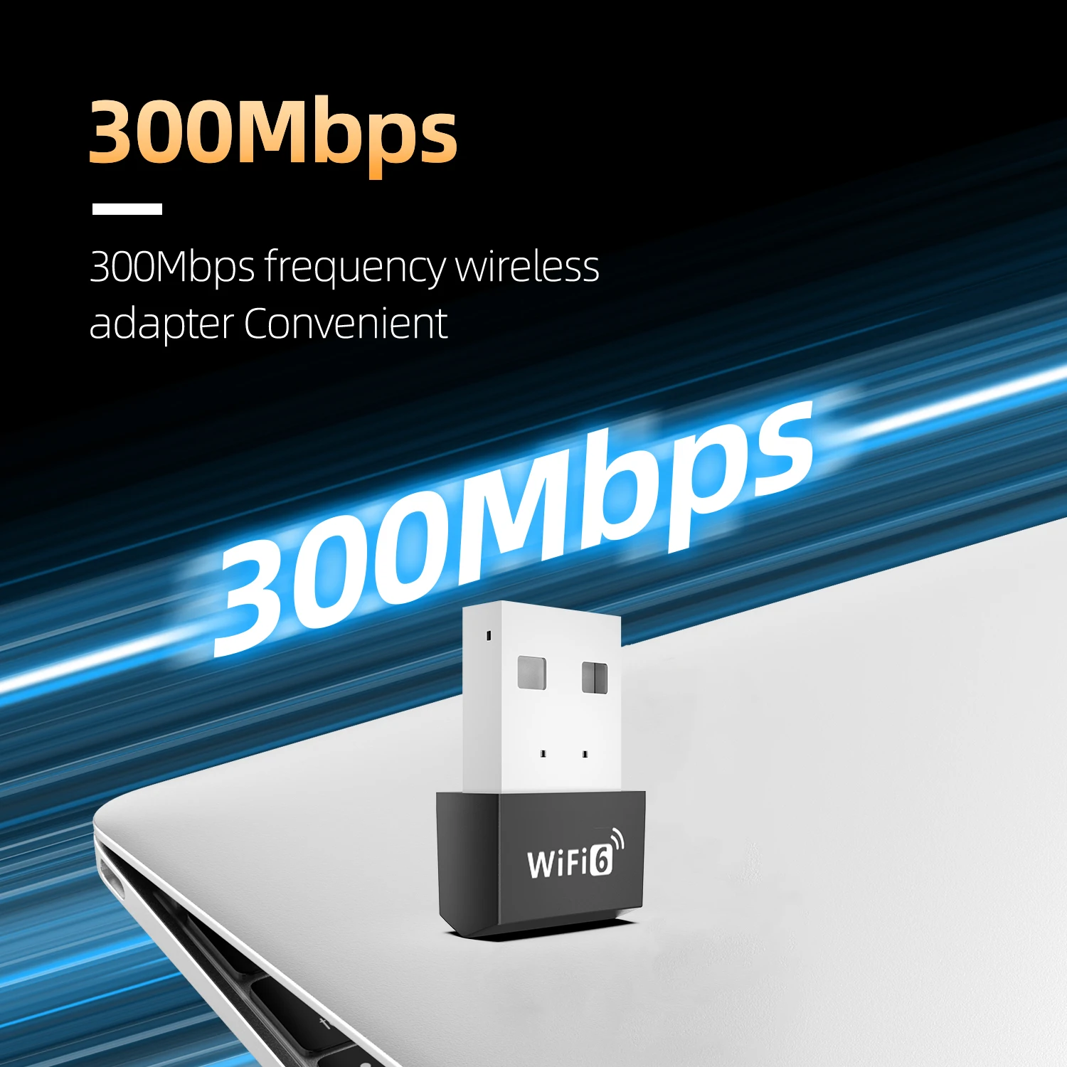 USB Wi-Fi 6 адаптер PIX-LINK, беспроводной USB адаптер, AX300 двухдиапазонный 2,4 ГГц/5 ГГц беспроводной сетевой адаптер для ПК/настольного