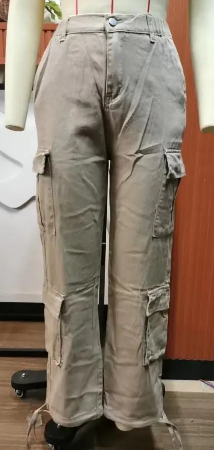 Women's Pants 2025 Fashion Latest Hot Selling Spring and Autumn New Loose Drawstring Design Denim Work Pants for Casual Sports