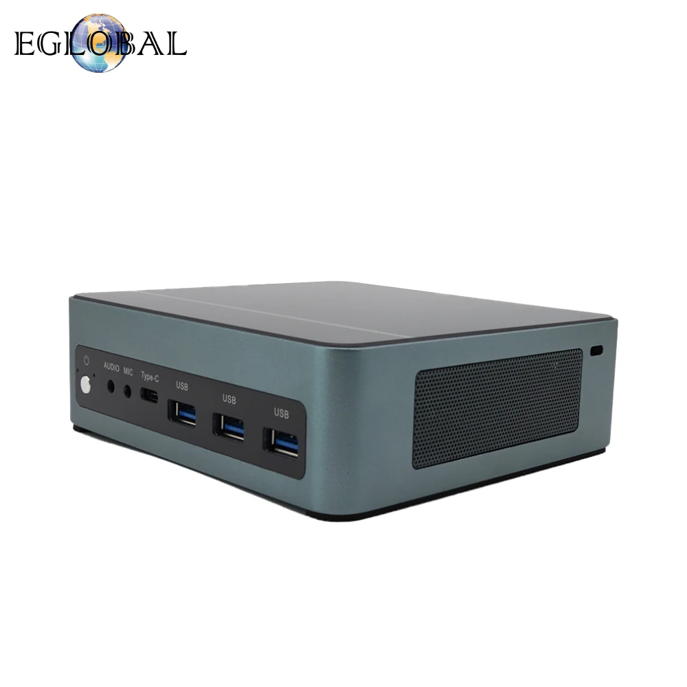 EGLOBAL Intel Core Ultra 7 Processor 155U NUC Mini PC Tipe-C HD DP 2*LAN PC Bisnis Kantor DDR5 Mendukung VESA Mount untuk IoT