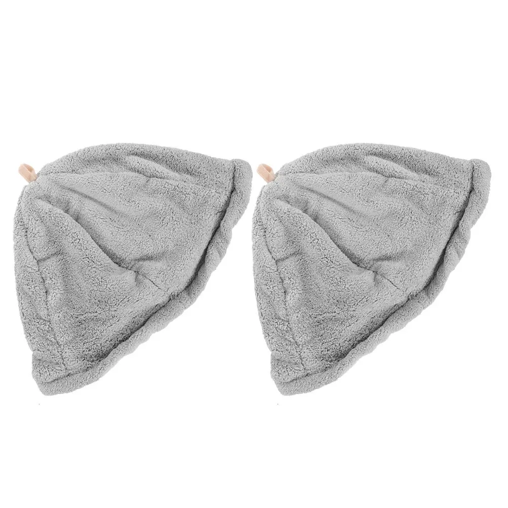 

2Pcs Quick Drying Hair Wrap Women Soft Coral Fleece Bath Turban Reusable Shower Hat for Fast Water Absorption and Travel
