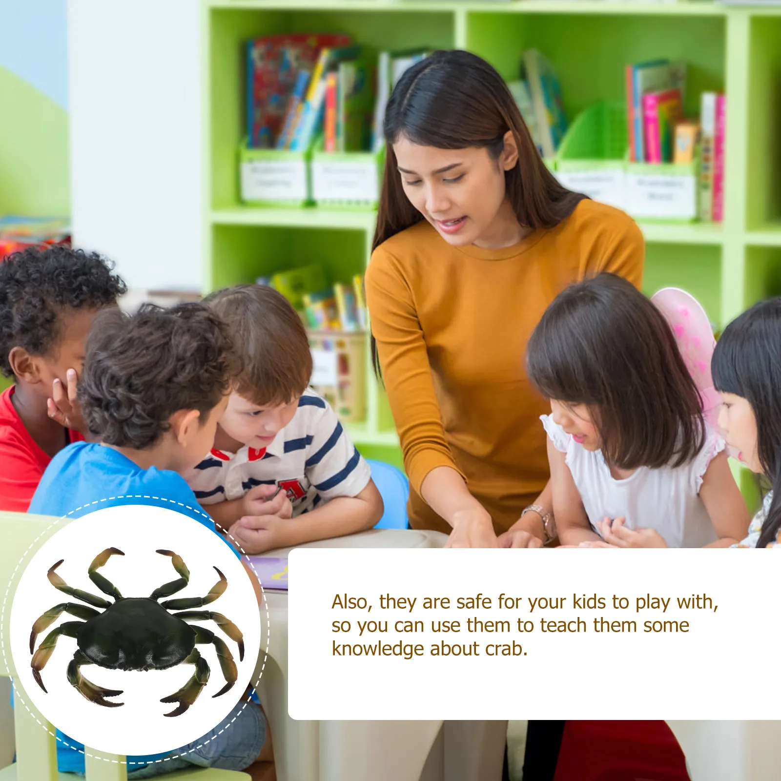 Realistic Simulation Crab Artificial Plastic Animal Decoration Educational Simulation Recognition Sculpture Desktop Decor