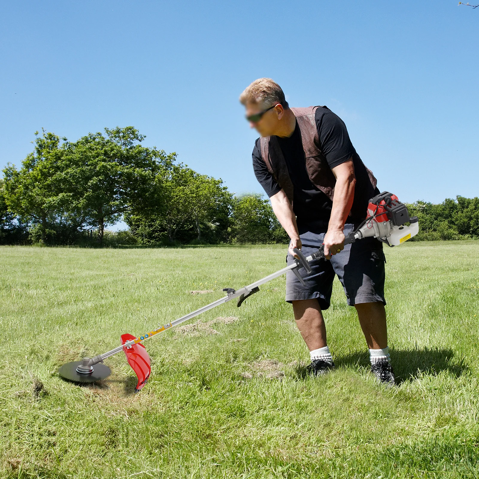 Il motore multifunzionale della spazzola del tosaerba a 2 tempi da 52 cc include 7 tipi di testine del trimmer Taglio stabile