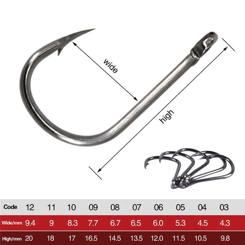 A3#(Upgraded) 1209F 1000 PCS Fishing Hooks Set High Carbon Steel Barbed FishHooks for Saltwater Freshwater Fishing Gear