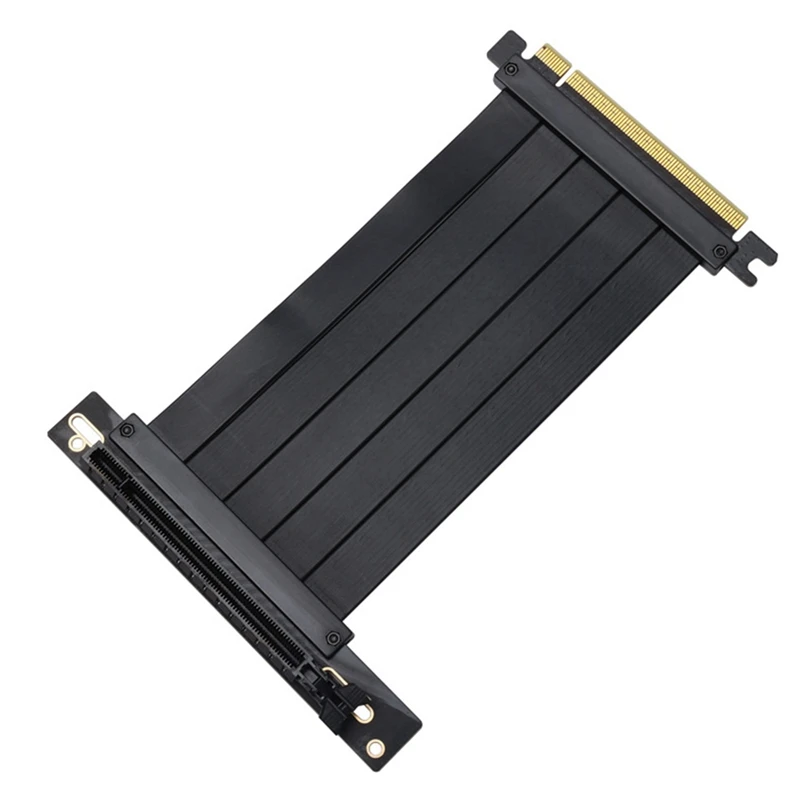 cabo de extensao preto pcie pcie 40 300 mm conector 90 pcie compativel com sistemas pcie 30 x16 01