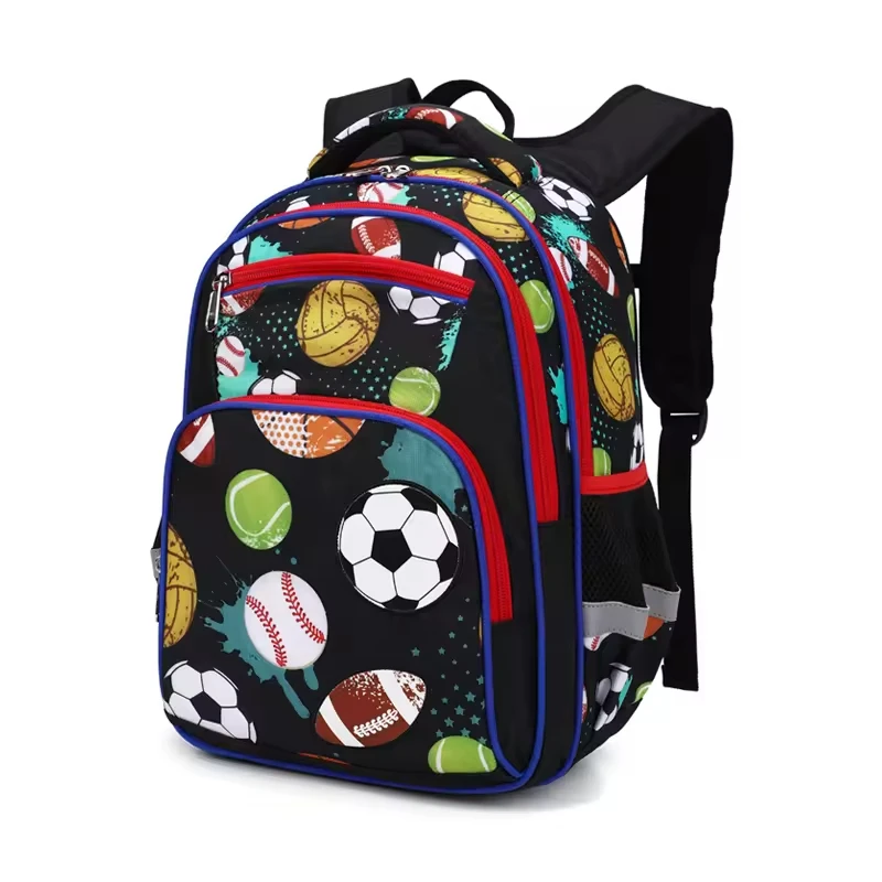 AOK Backpacks For School Boy, Football Cartoon Backpack, Primary School Bags For Boys,High Quality Children Soccer Mochilas