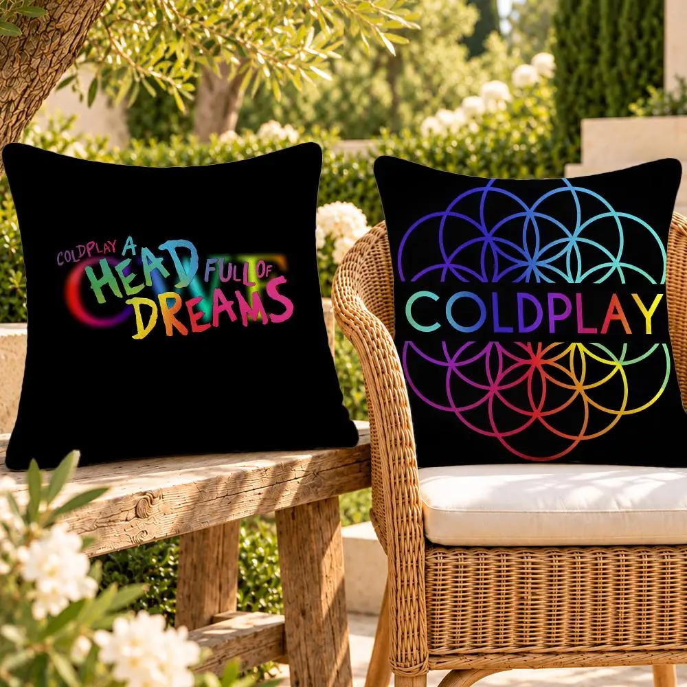 Band Alternative Pop Rock Coldplay Cushion Cover Soft Plush Throw Pillow Cover Washable Sofa Bed Patio Chair Home Decor