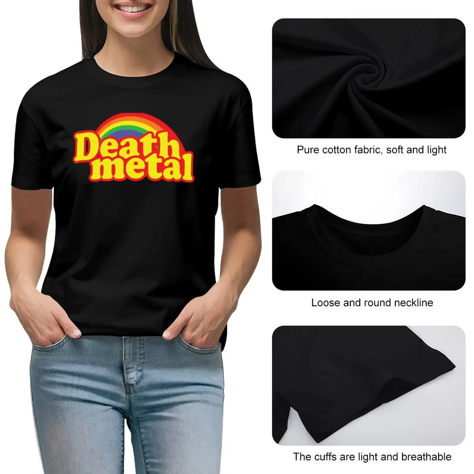 Death Metal Parody T-Shirt cute tops tees summer clothes animal print shirt for girls cute t-shirts for Women