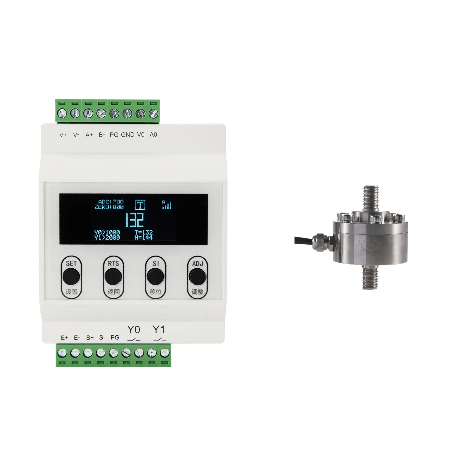 

Load Cell Sensor with Transmitter Load Cell Amplifier 4-20mA Test Tension and Compression 50G 100KG 200KG 300KG Weighing Sensor