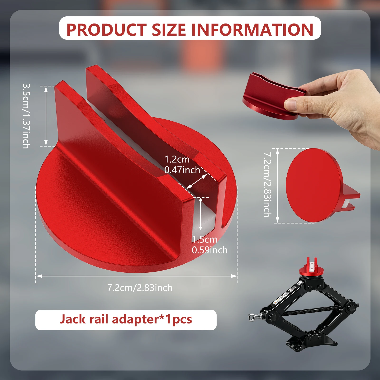 Universal Magnetic Jack Pad Reinforced Grooved Jack Pads Aluminum Grooved Jack Pinch Weld Frame Rail Adapter for Car Accessories