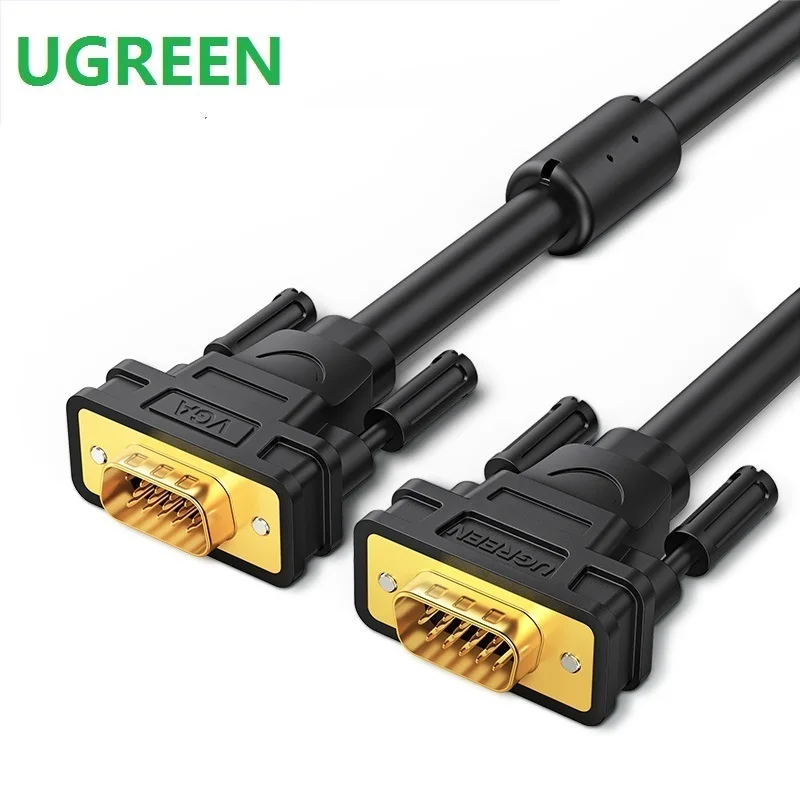 UGreen VGA Line Computer Monitor Data Transmission Signal Dual Screen Desktop Mainframe And Projector Notebook Video Cable