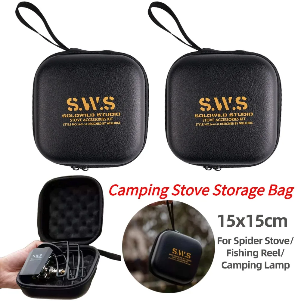 For SOTO-310/340 Spider Furnace Storage Bags Portable EVA Anti-collision Stove Carry Case Waterproof Camping Lamp Holder 1/2PCS