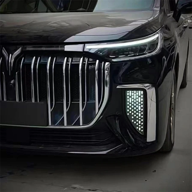 Suitable for Voyah Meng Xiang Jia Front Bumper Daytime Running Light Modification Flowing Turn Fog Light Frame LED Light Refit