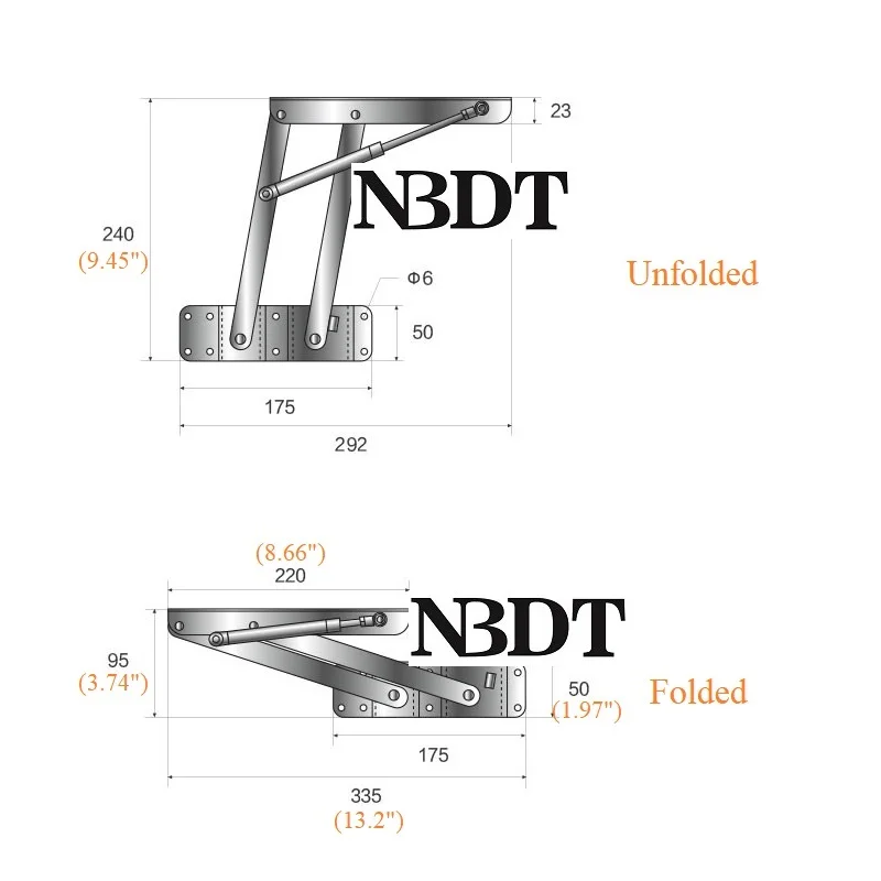 1Pair Pneumatic Soft Folding Coffee Table Top Lift Up Mechanism Tea Pop-up Desktop Laptop Bracket Support