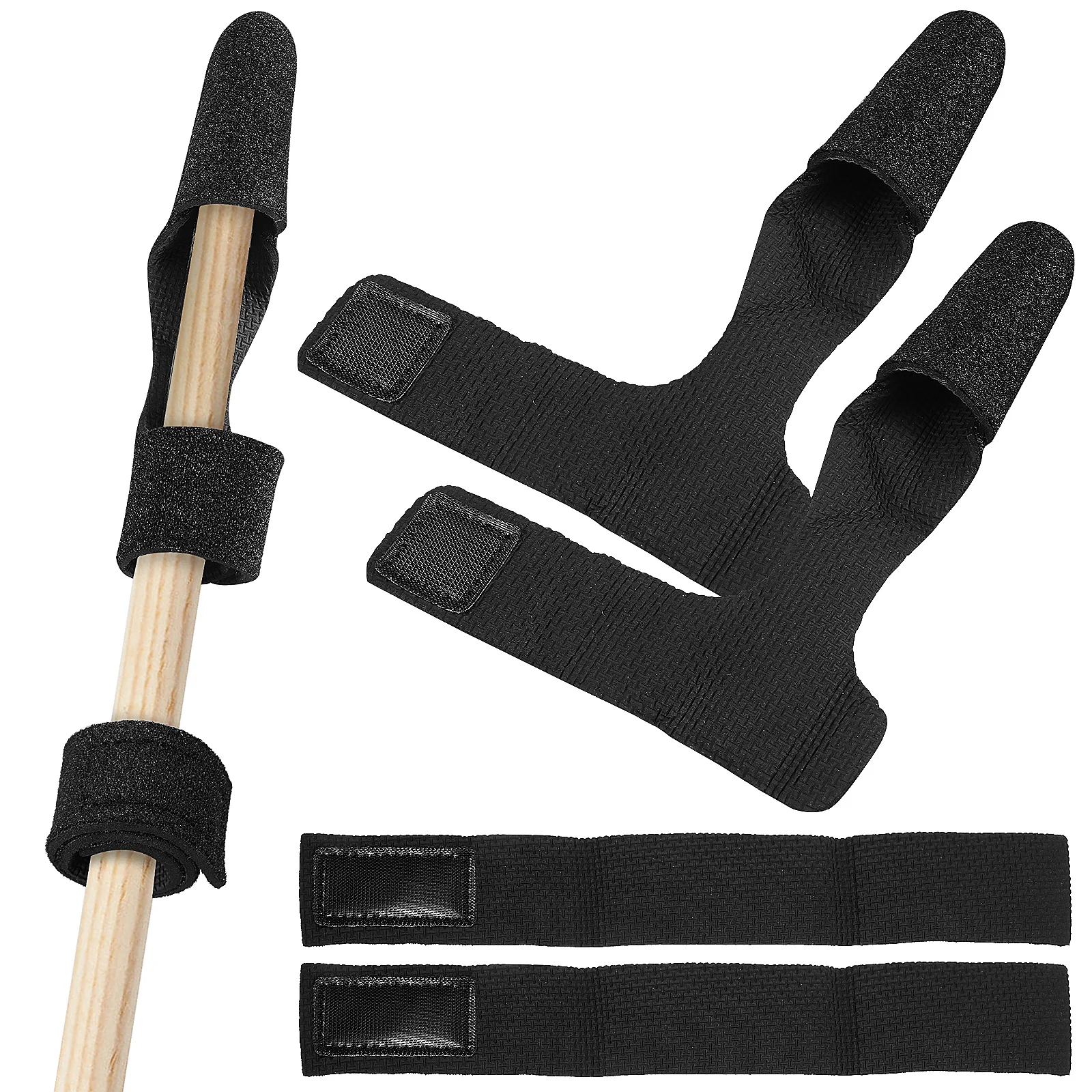 2 Pcs Fishing Pole Strap Rod Tip Cap Fastener Gloves Strap-ons Protector Elasticity Baitcasting