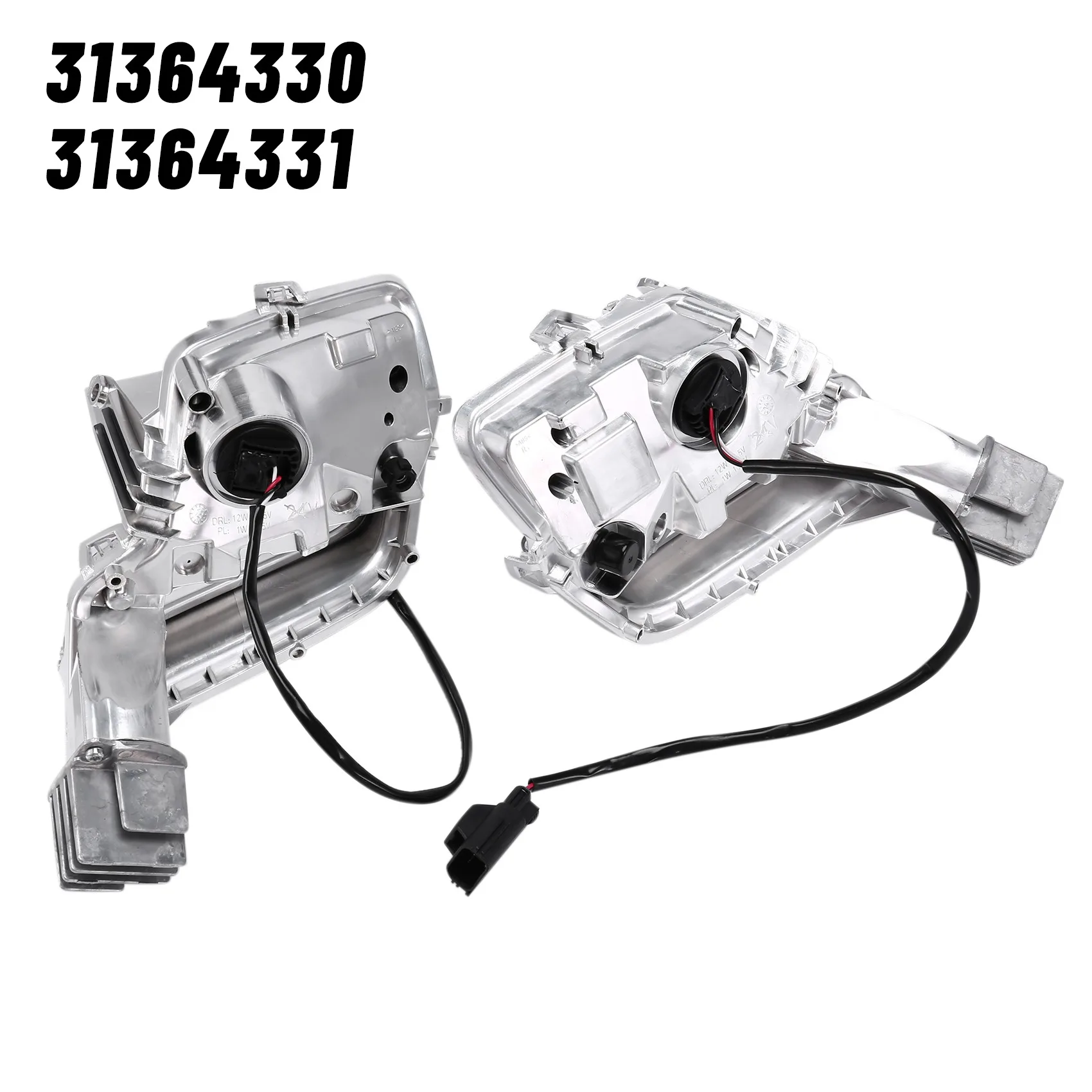 

Reliable-Car Front Bumper Fog Light DRL Daytime Running Light Fog Lamp Fit for Volvo XC60 2014-2018 31364330 31364331-A87D