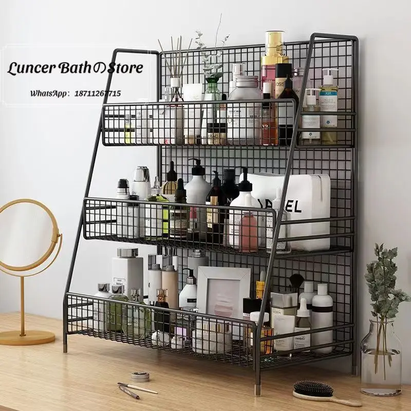 Popular influencer recommends a simple multi-level makeup storage rack