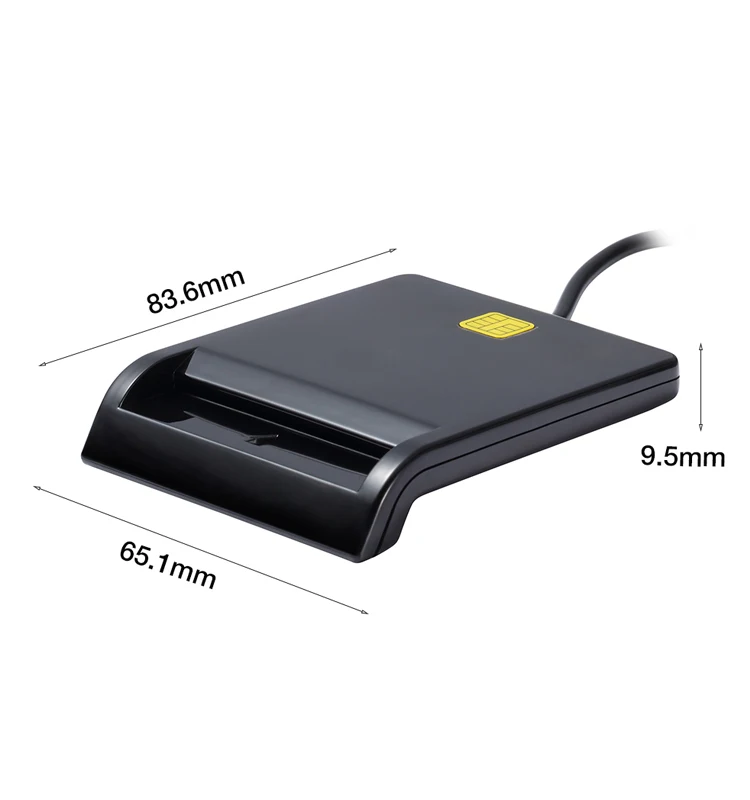 Lector de tarjetas de identificación inteligente, dispositivo USB 2,0 para SD, ATM, CAC, TF, bancaria, SIM, conector ISO de USB-CCID para Windows y Linux