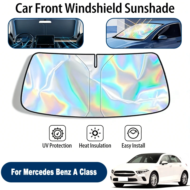 

Windshield Sun Shade For Mercedes Benz A Class Foldable UV Reflective Front Window Sun Protection Cover Accessories