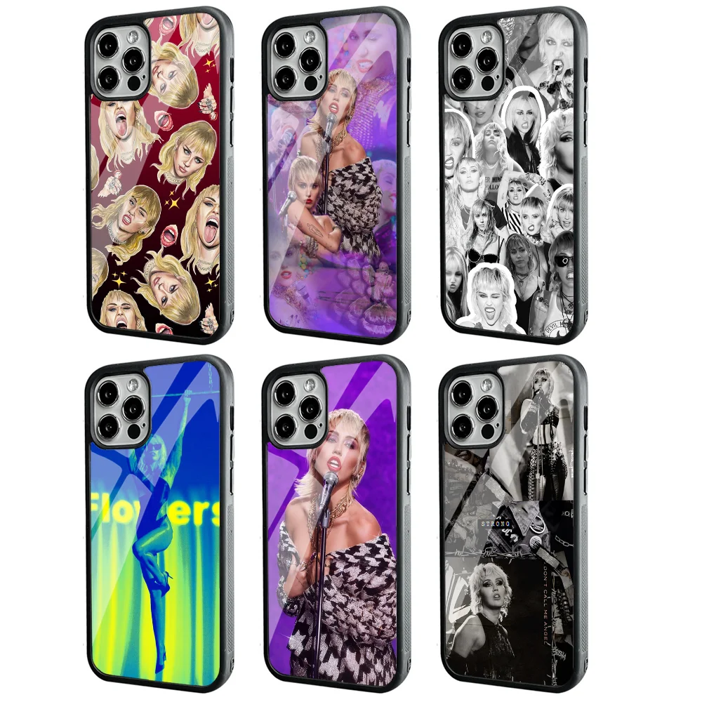 Miley Cyrus Phone Case For IPhone 11 12 13 14 15 Plus Pro Max Mirror Acrylic PC TPU Cover